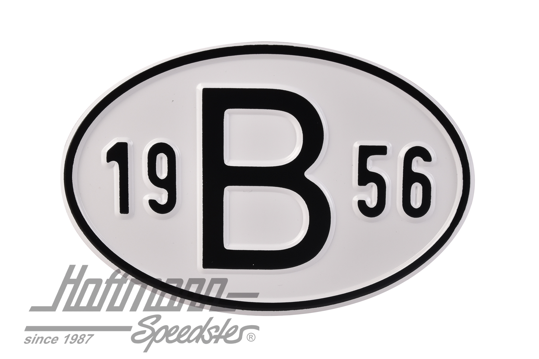 Placa de nacionalidad "B" (Bélgica), "1956", aluminio |  | 020-2397-56