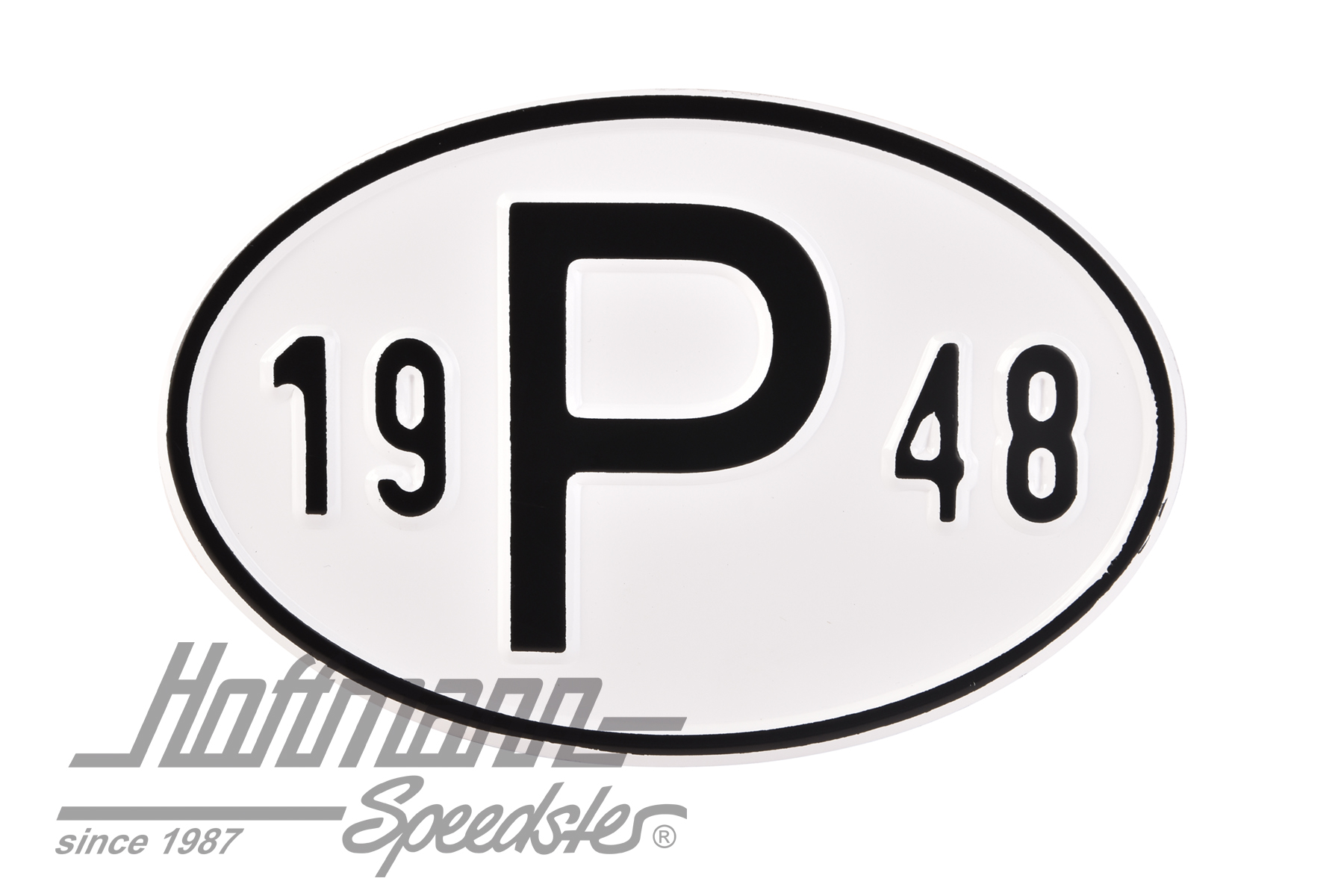 Placa de nacionalidad "P" (Portugal), "1948", aluminio |  | 020-2405-48