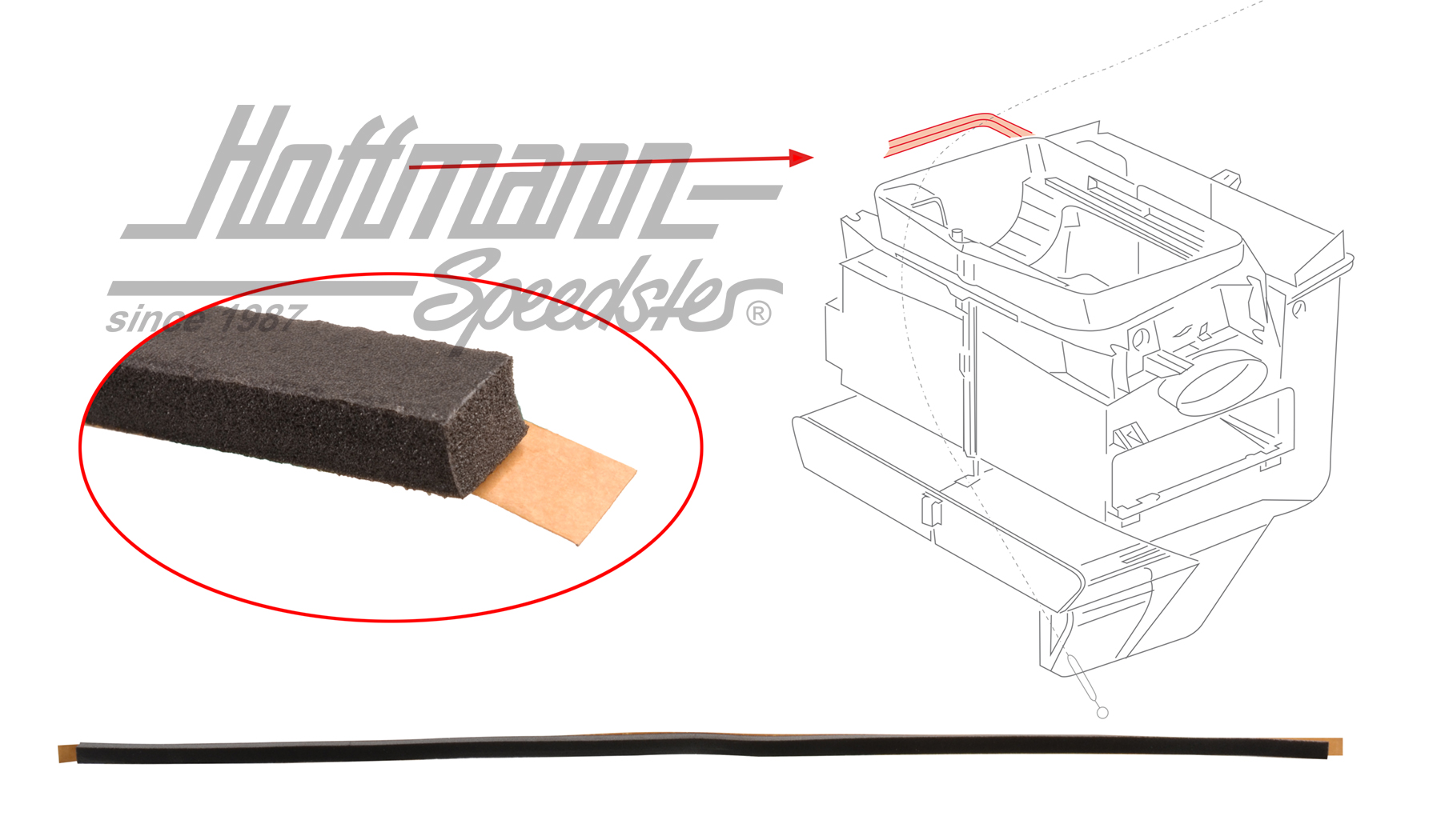Junta, carcasa del ventilador, Golf 1 | 171 819 070 A | 180-7390