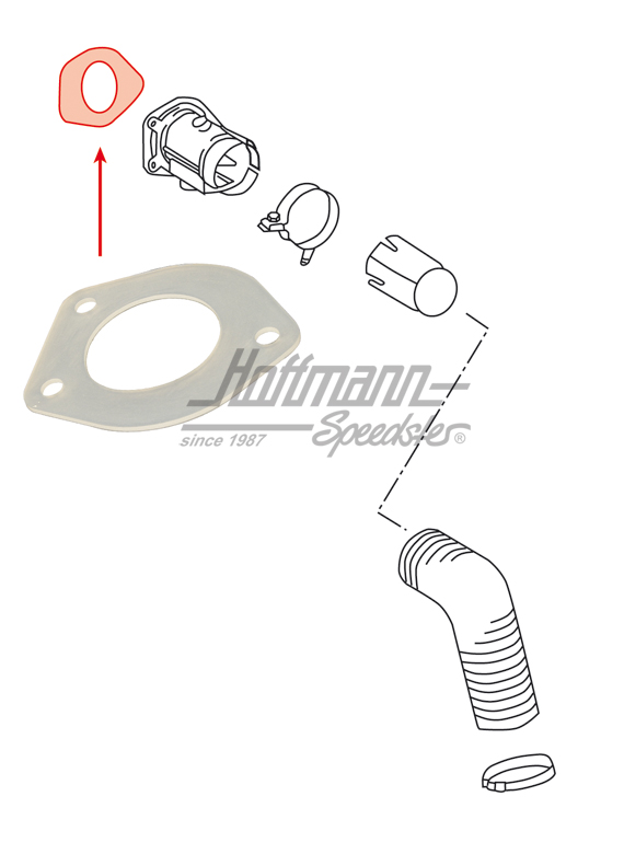 Junta, caja para clapeta de calefacción, 911, 68-89                                                  Junta, caja para clapeta de calefacción, 911, 68-89