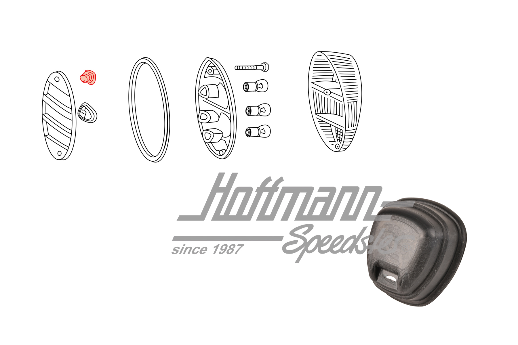Junta, portalámpara, piloto trasero (unipolar) | 311 945 281 A | 060-0086-06