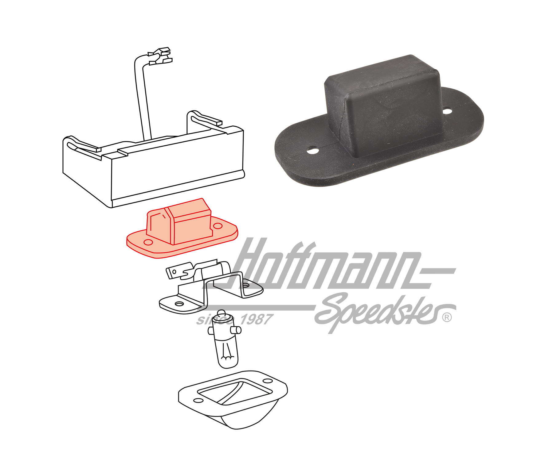 Junta, luz de matrícula
, 
Furgoneta T3 | 251 943 191 | 340-5100-14