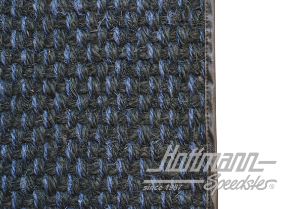 Alfombrillas, fibra de coco, 57-59, azul / negro                                                    