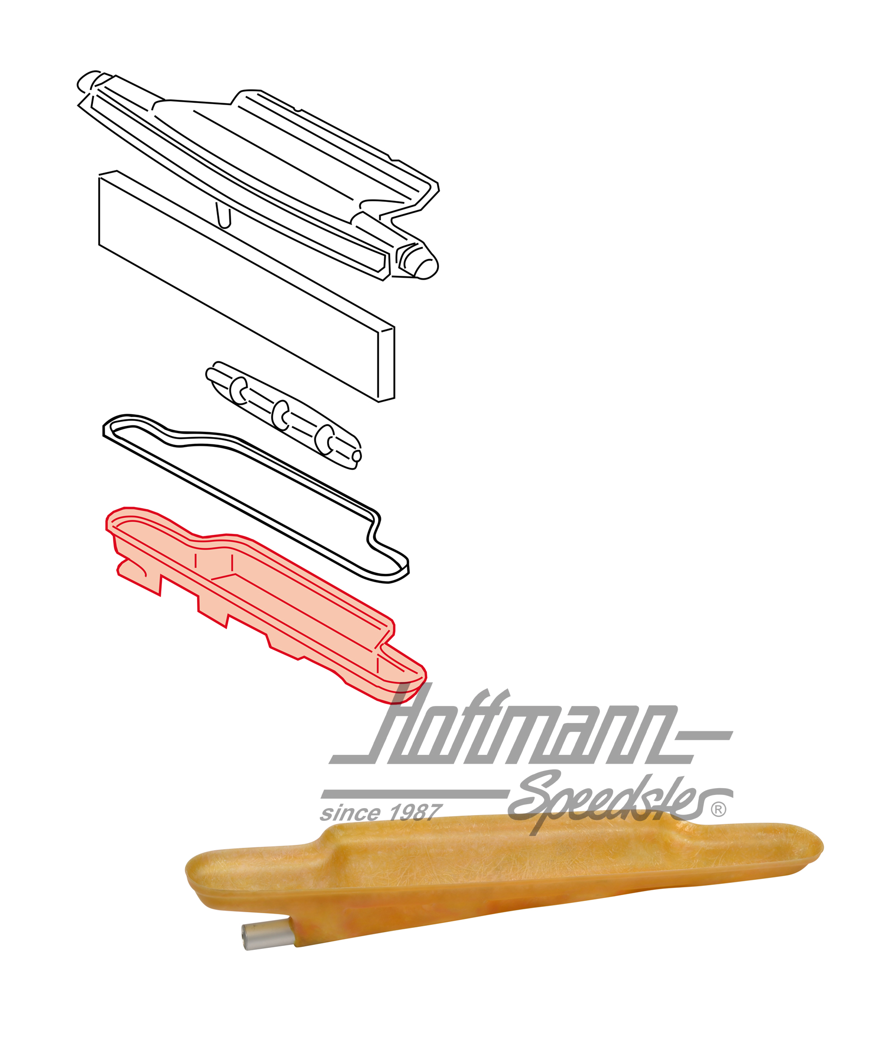 Cubeta colectora d'aqua, caja del ventilador, al frente                                             