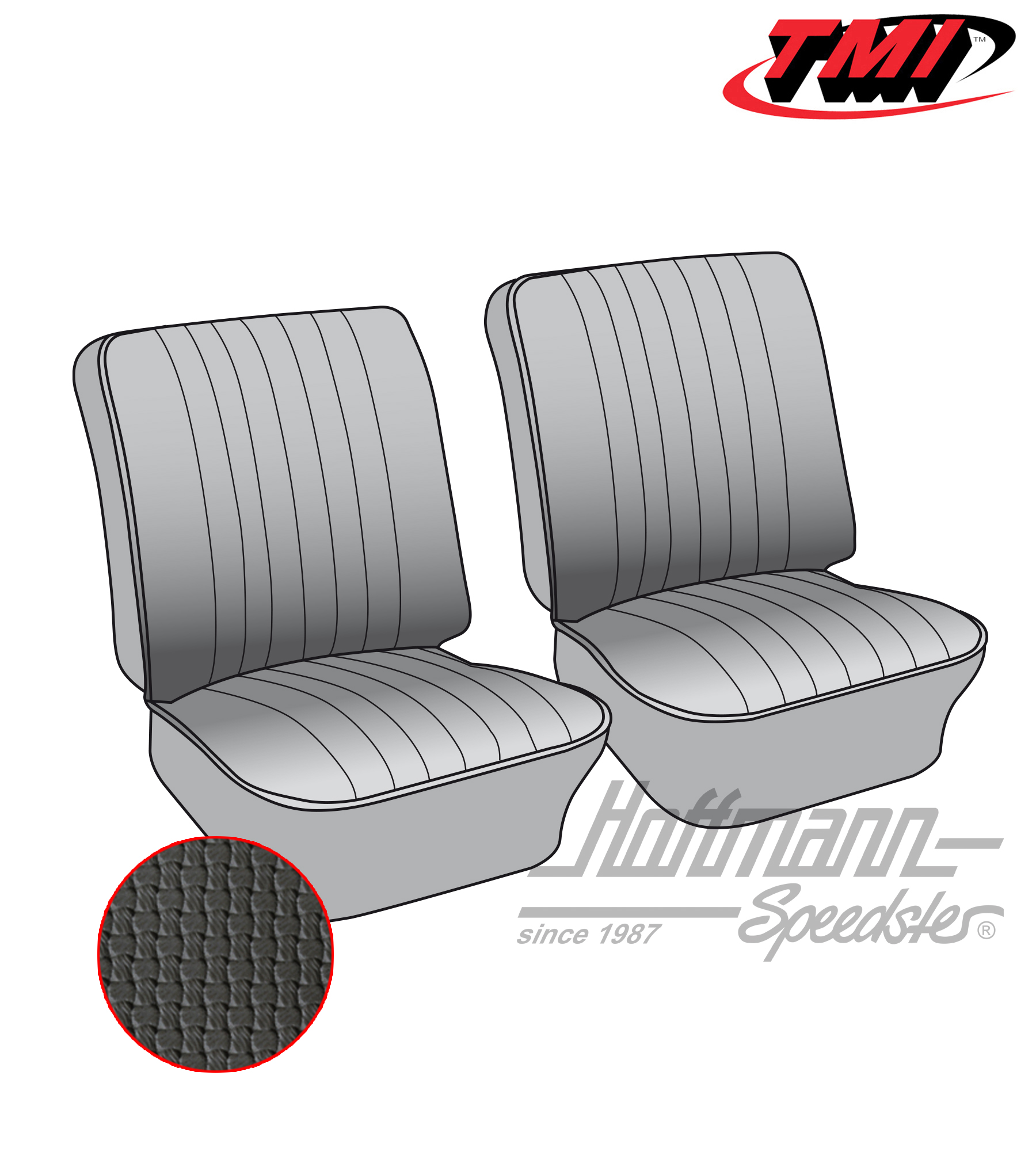 Fundas de asiento, banco de asiento delantero, 62-67, negra | 43-2112-01 | 098-0602-10