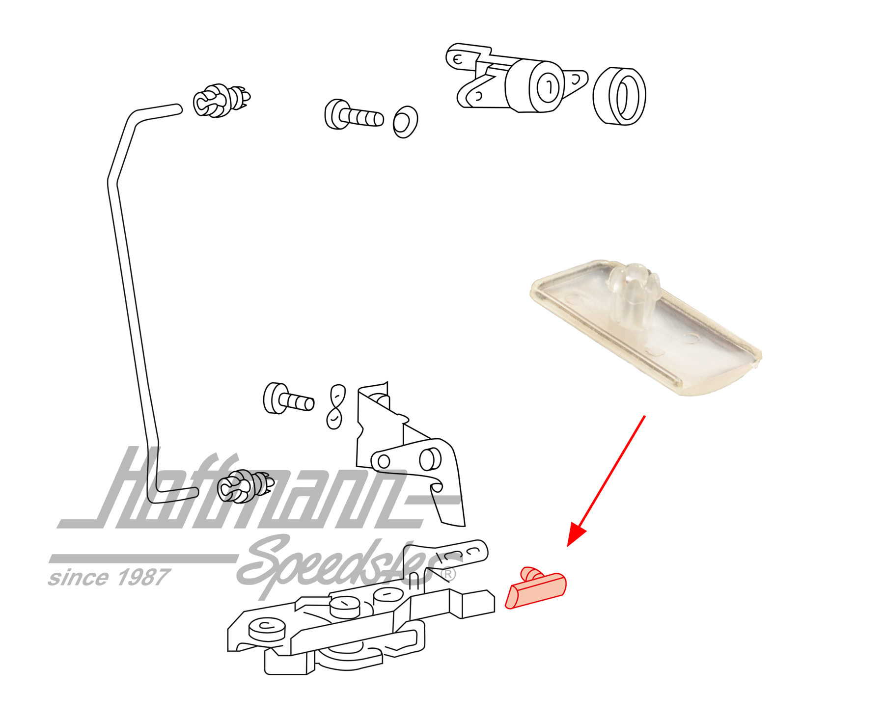 Tope, cerradura de portón trasero, Cabriolet | 155 827 545 | 180-1123-20