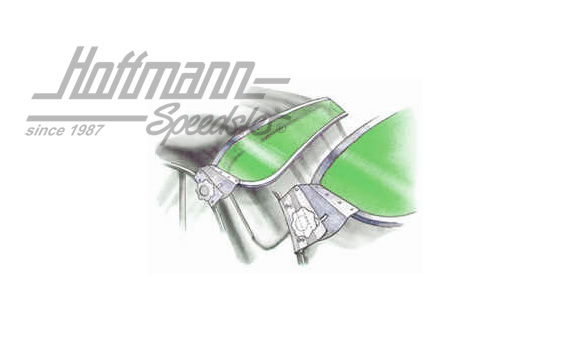 Visera parasol, Karmann Ghia Coupé, verde | 0486-142 | 060-7001