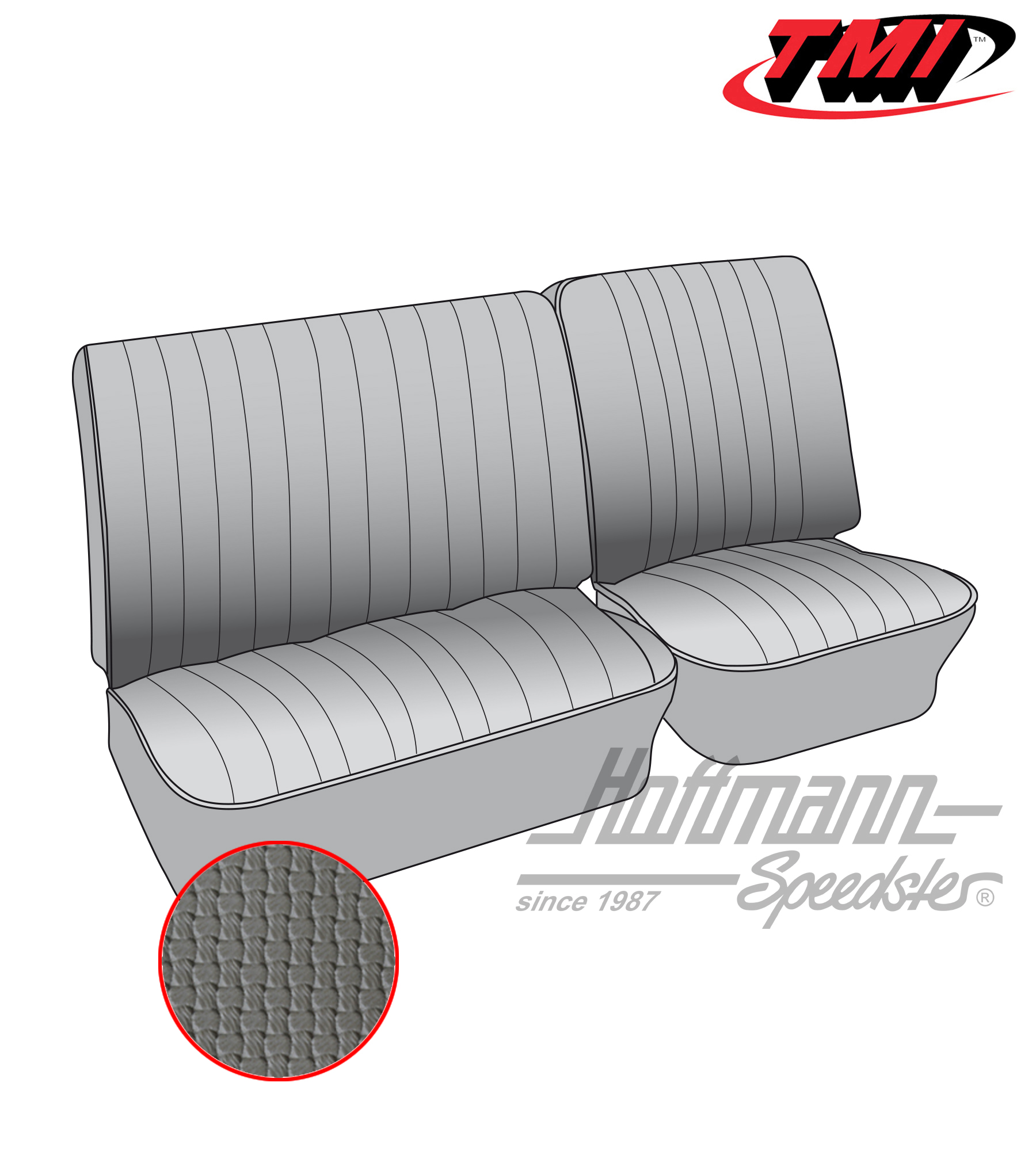 Fundas de asiento, banco de asiento delantero, 62-67, gris | 43-2111-06 | 098-0604-35