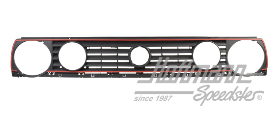 Parrilla de radiador, faro doble, 87-92, rojo | 191 853 653 K | 208-0528