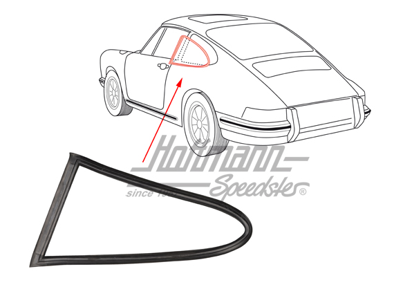 Junta, cristal lateral, 89-94, izquierda                                                            