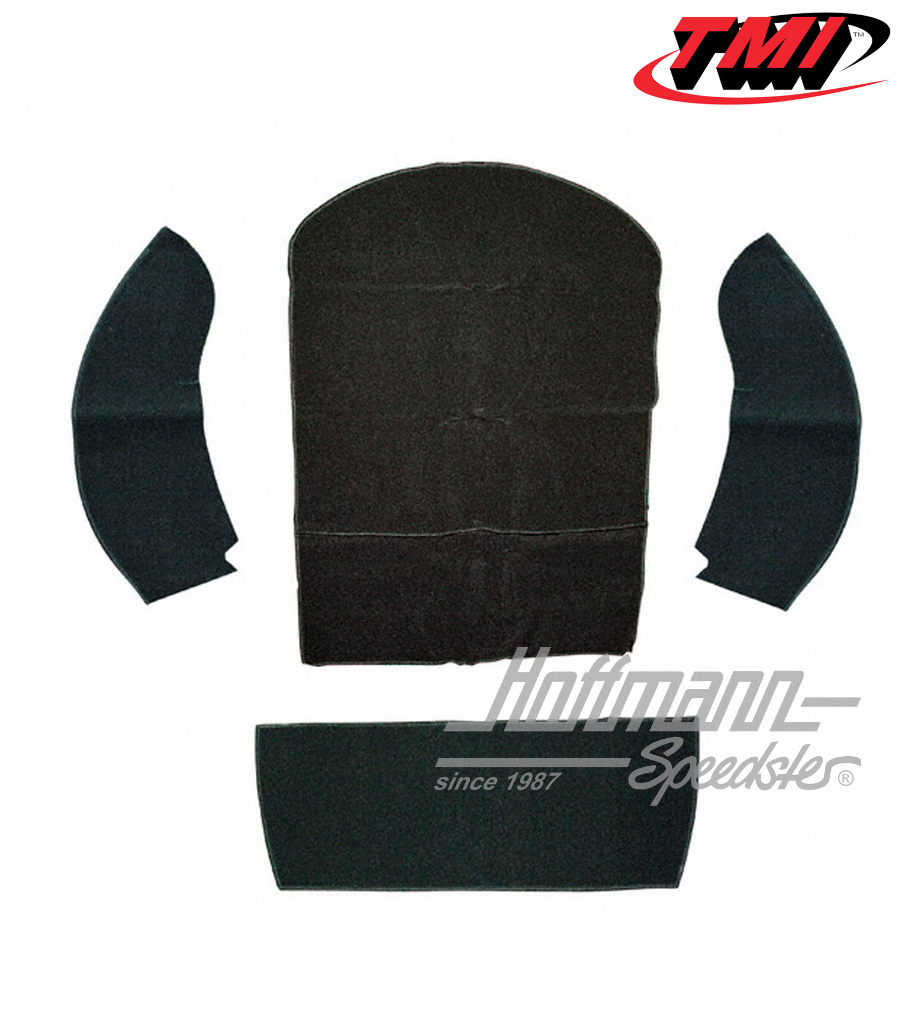 Juego de alfombras, compartimento almacenamiento, Cabriolet, terciopelo negro, 8.72-.79 | 34-R1317-801 | 055-7643