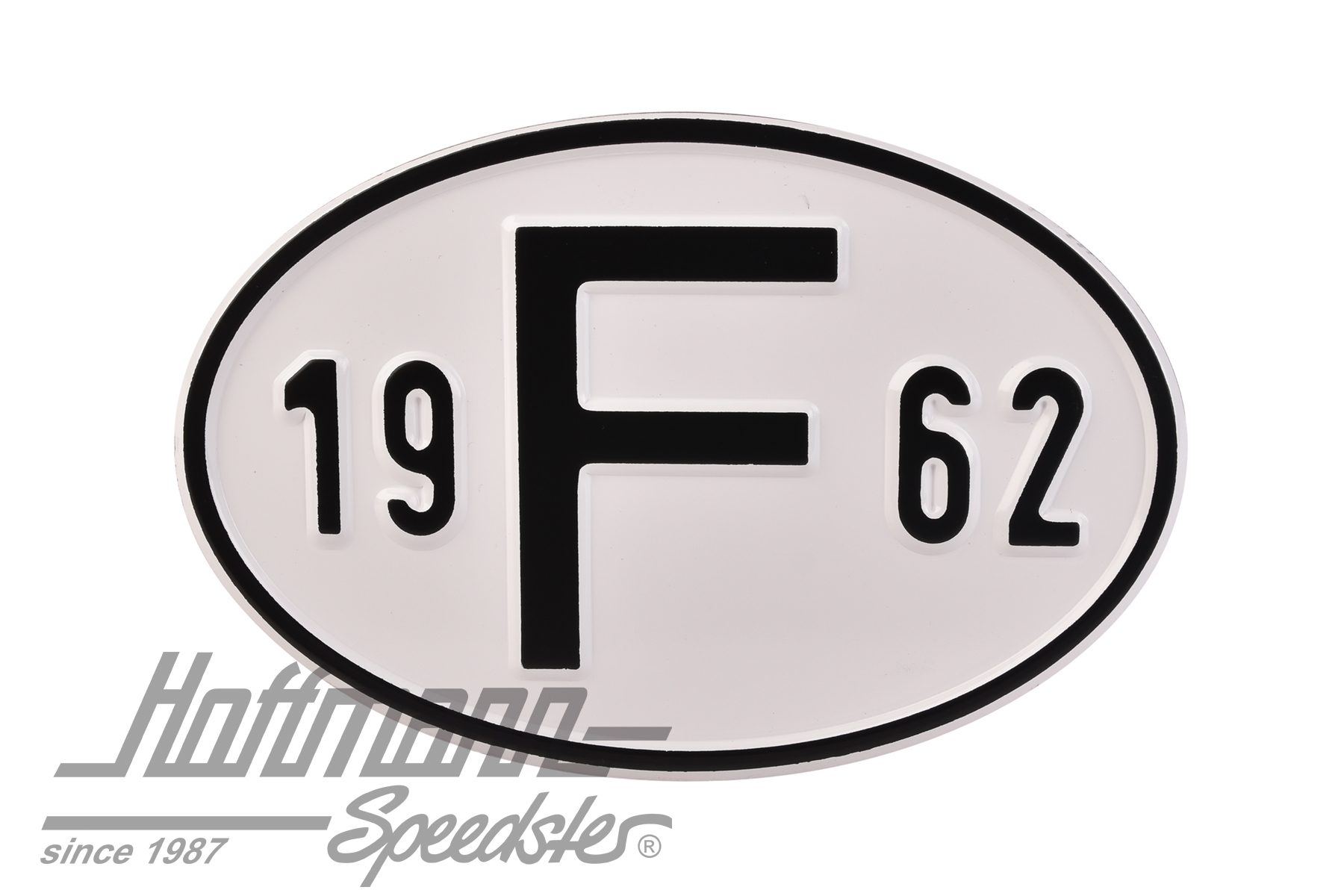 Placa de nacionalidad "F" (Francia), "1962", aluminio |  | 020-2399-62