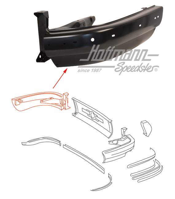 Esquina parachoques, posterior, 69-73, derecha | 901 505 022 21 | 510-9932-02