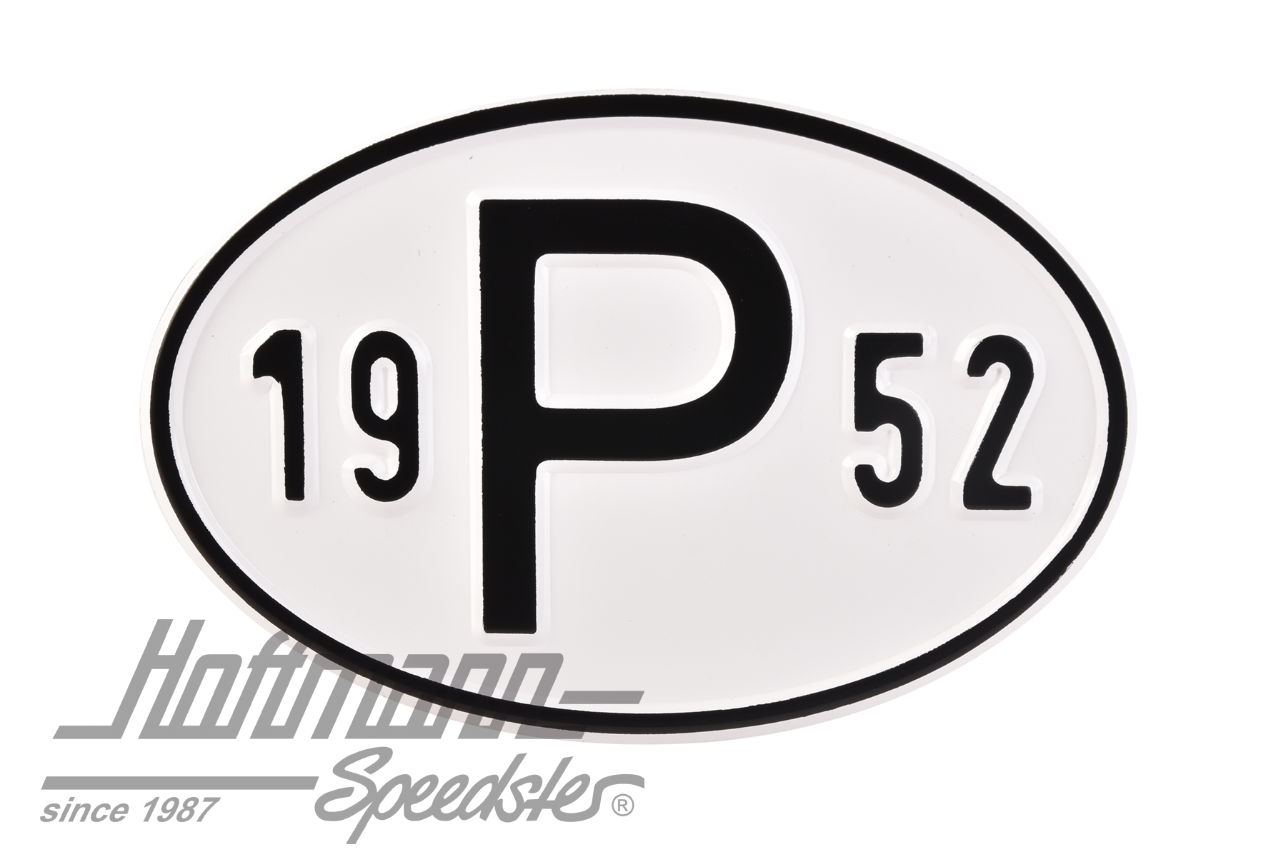 Placa de nacionalidad "P" (Portugal), "1952", aluminio |  | 020-2405-52