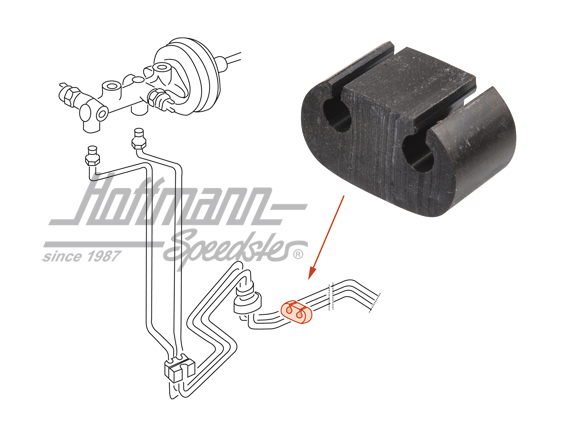 Soporte, tubería de freno, Golf 1 | 171 611 869 | 160-2626