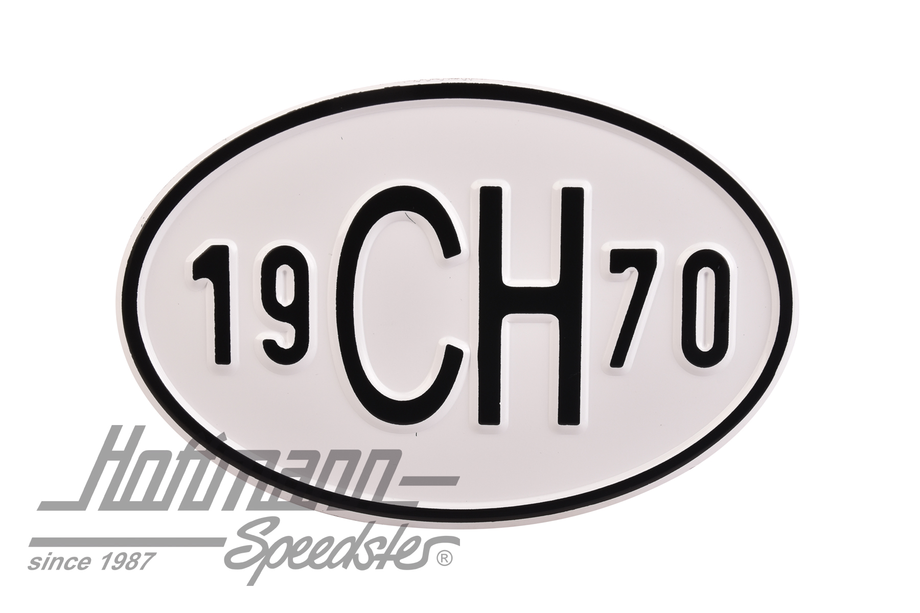 Placa de nacionalidad "CH" (Suiza), "1970", aluminio |  | 020-2401-70