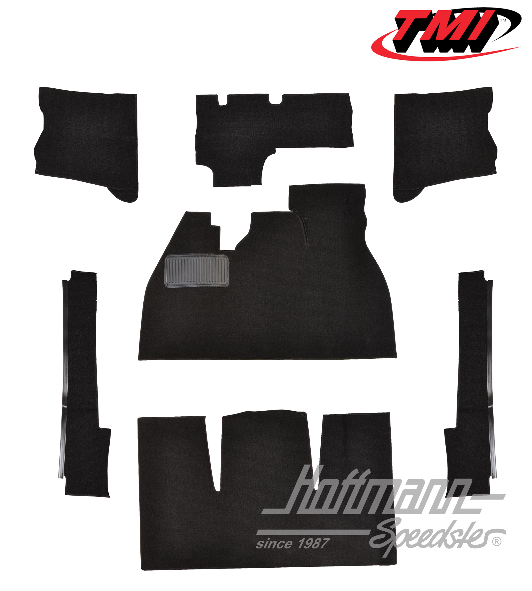 Juego de alfombrillas, Sedán, negro, 8.68-7.72 | 34-F1108-301 | 020-5302