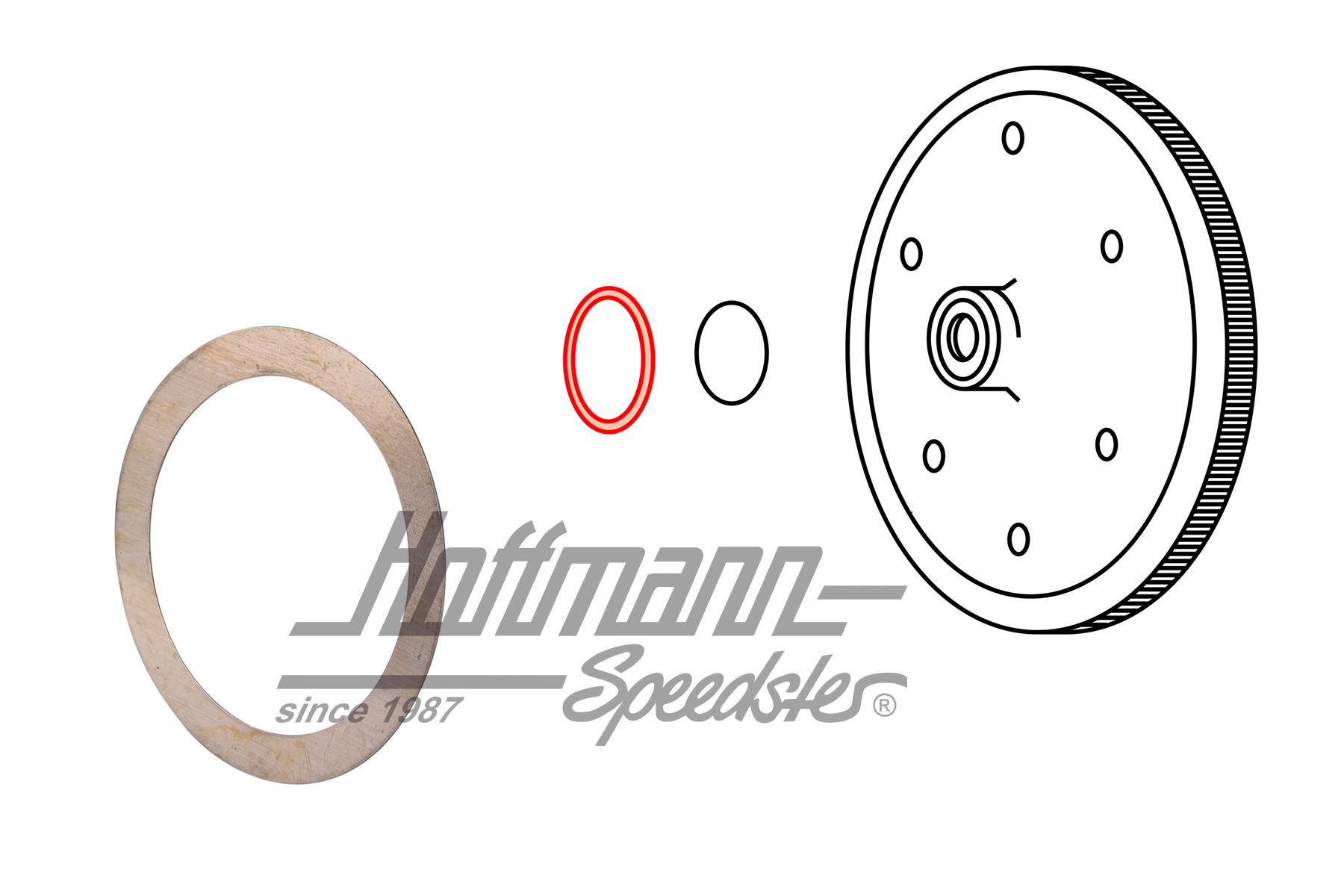 Arandela, volante motor, 0.32mm | 113 105 287 | 010-0137-02
