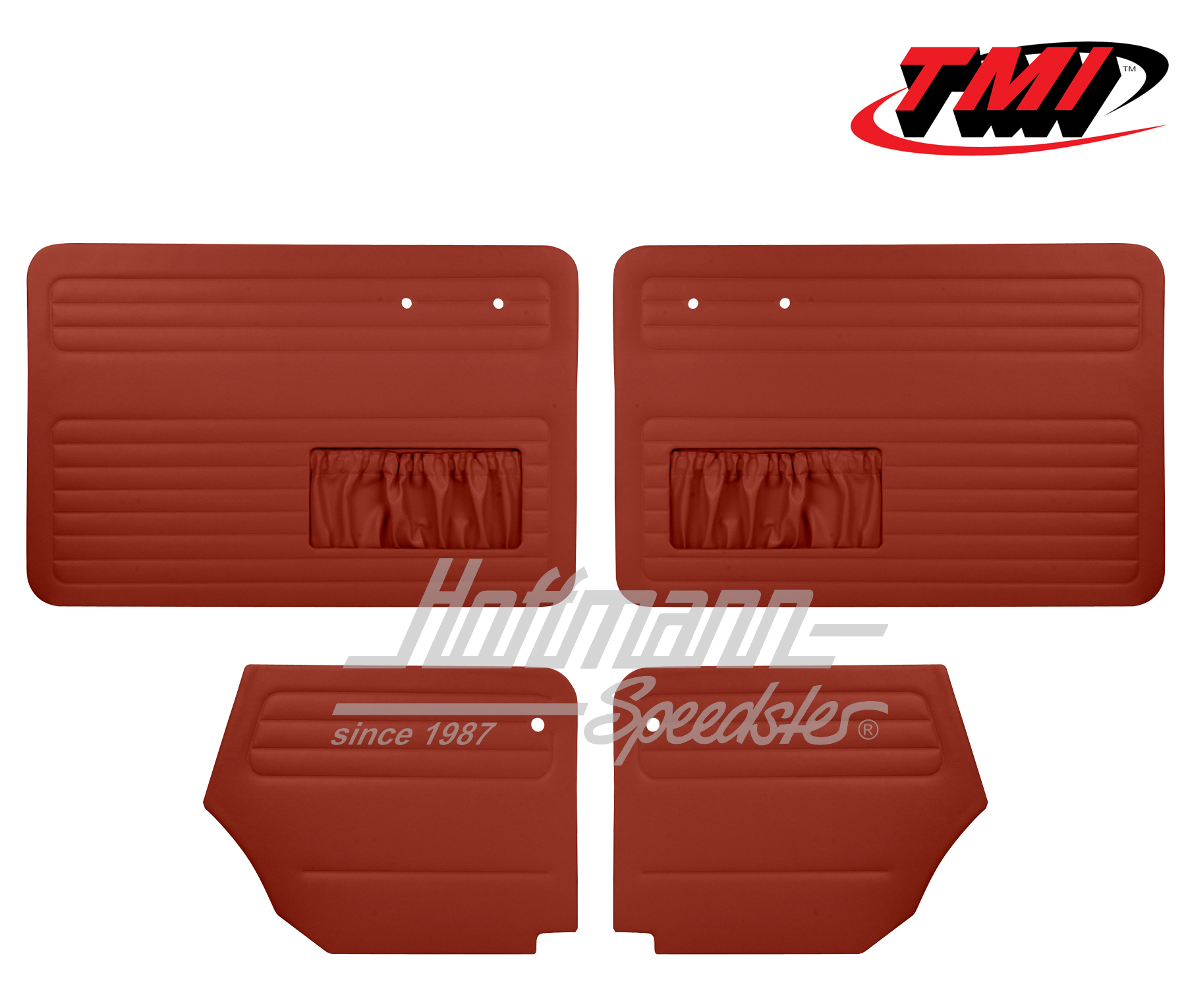 Paneles de puerta y de laterales, Escarabajo Cabriolet, 64-66, rojo | 10-1328-17 | 055-7566