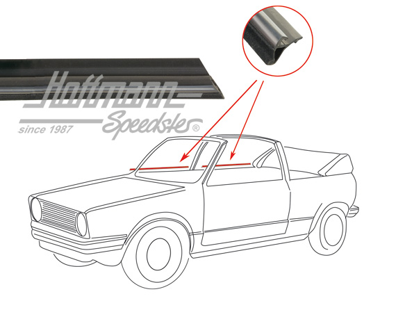 Junta de ranura de ventanilla, exterior, anterior/posterior, dcha. | 155 837 474 C | 180-4050-02
