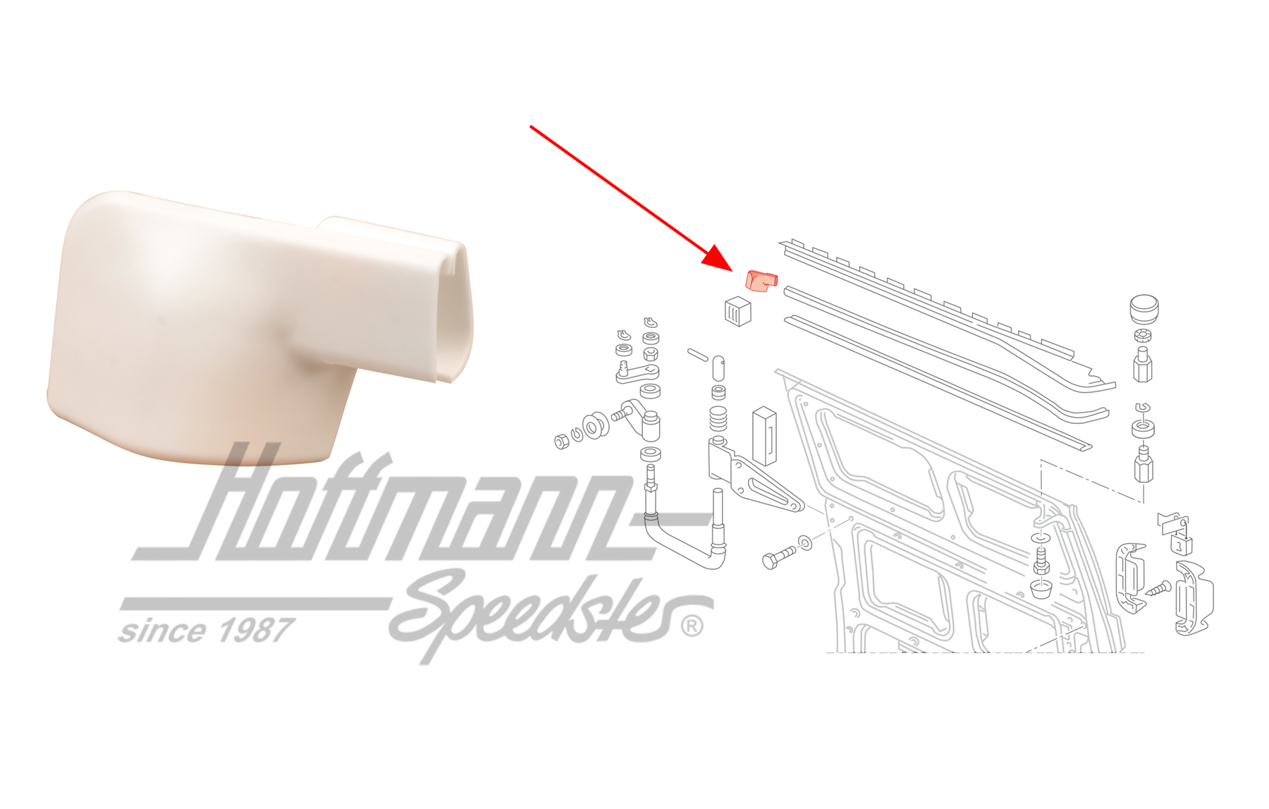 Cobertura, burlete, puerta corredera, dcha., blanca | 255 843 188  581 | 360-4050-12