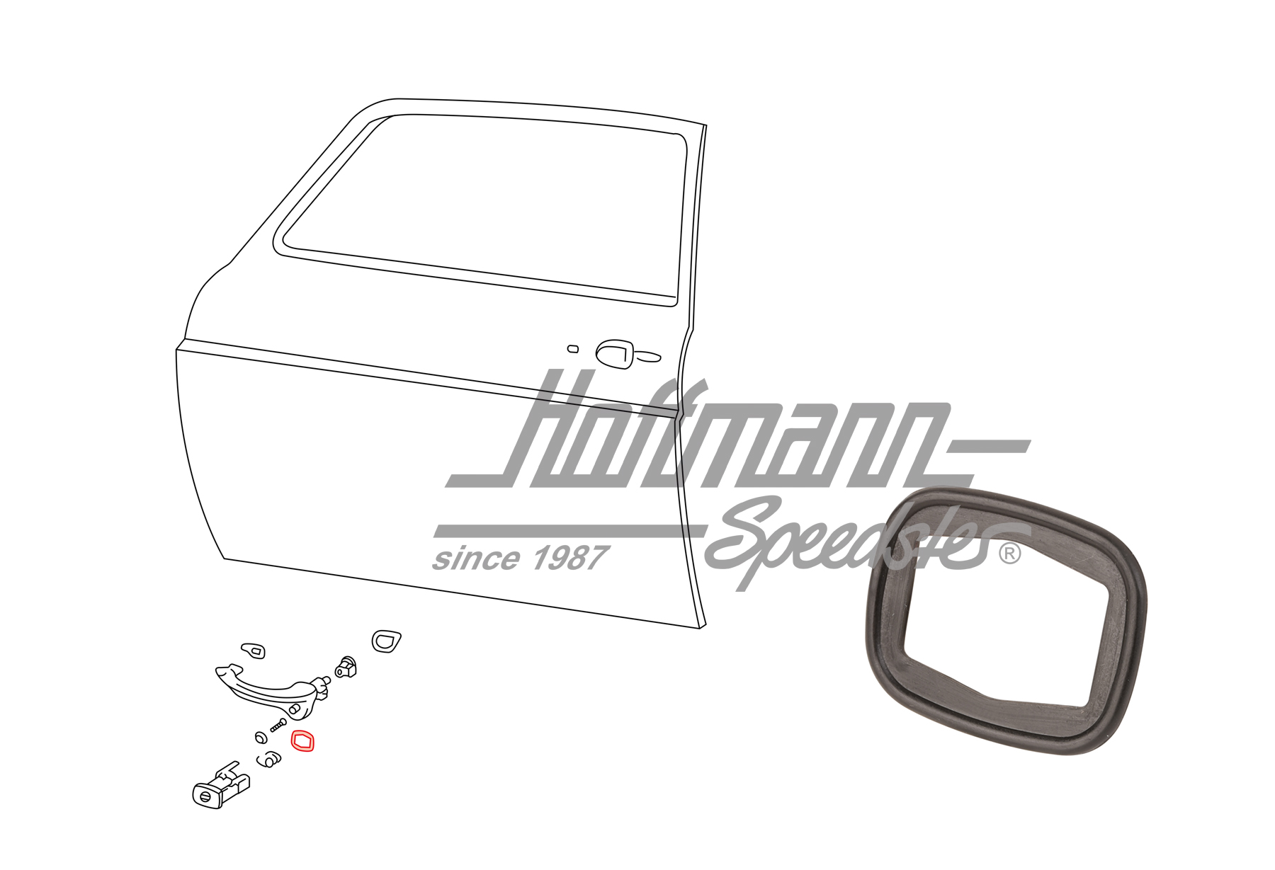 Juntas, cilindro de bloqueo, puerta 
 | 311 837 227 | 069-8190-08