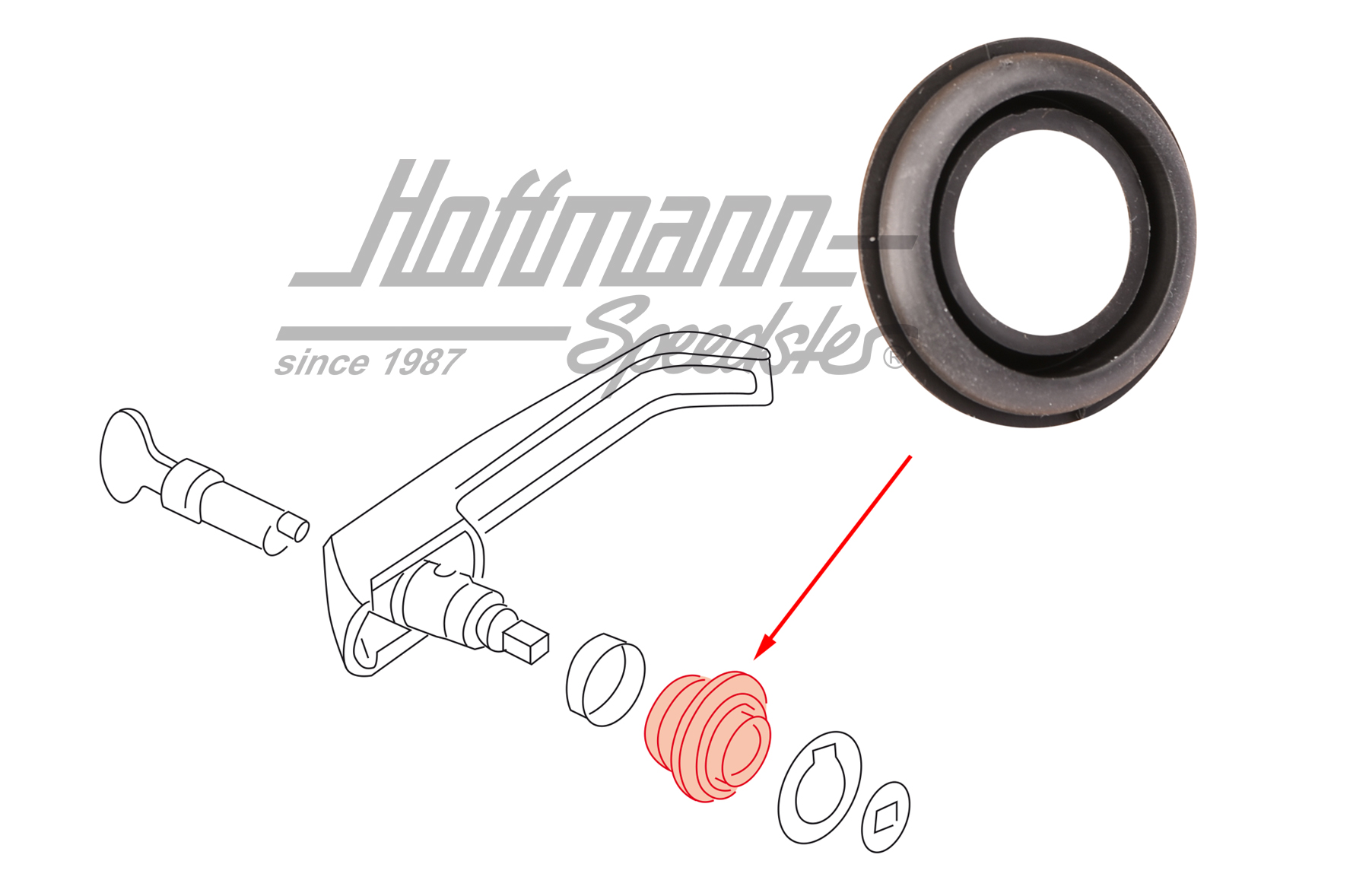 Junta, tirador de puerta corredera, 8.84-7.92 | 251 843 711 A | 350-6043