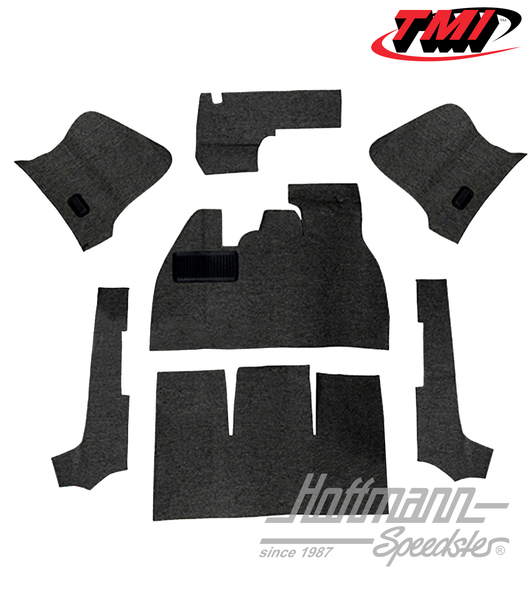 Juego de alfombrillas, Cabriolet, negro, 8.55-7.68 | 34-F1318-301 | 020-5312