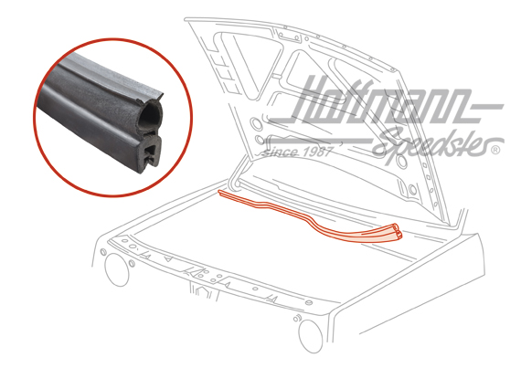 Junta, chapa traversa/deflector de agua, anterior | 191 823 723 A | 208-7395