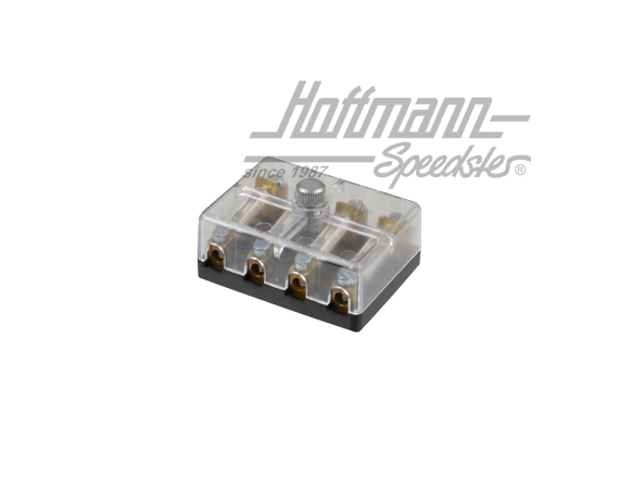 Caja de fusibles con tapa, cuádruple, (transparente)                                                