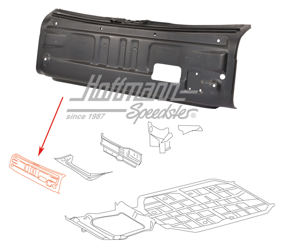 Pared transversal, anterior, 74-89, con aire acondicionado | 911 501 099 07 | 590-0190-14