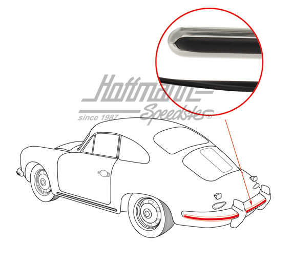 Moldura, parachoques, posterior, 356 B/C                                                            