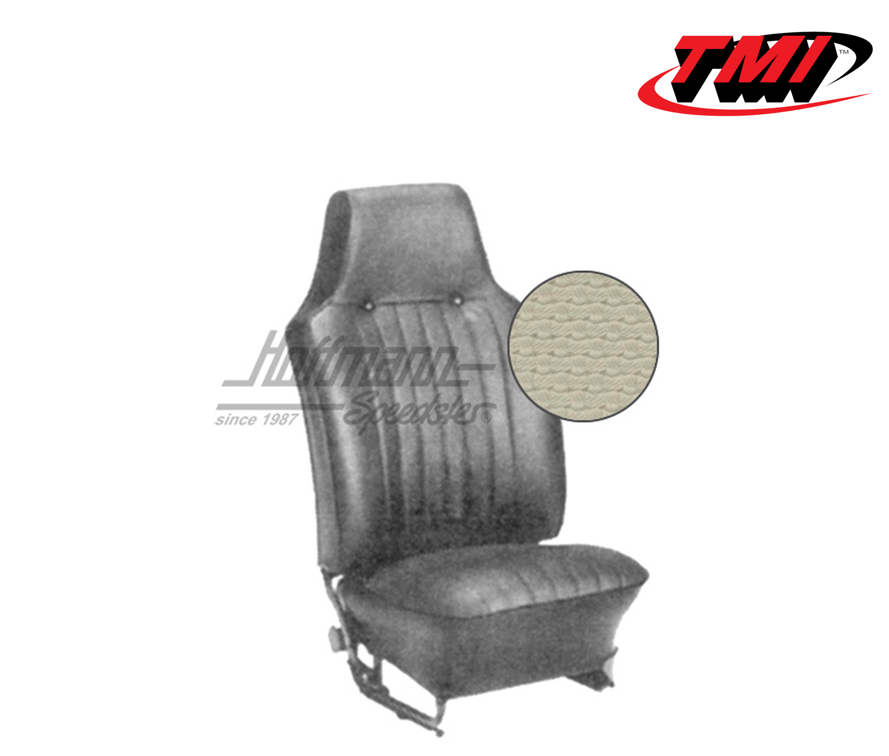 Fundas de asientos, Sedán, 67-69, tejido de cesta, blanco antiguo | 43-1125-05 | 055-5750