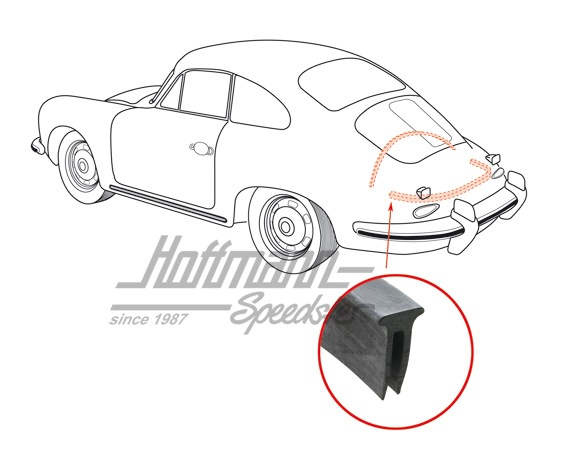Junta de compartimento motor/pared frontal, 356 A/B/C | 369 061 39 | 510-6618