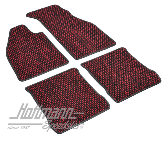 Alfombrillas, fibra de coco, 72-, rojo / negro | ZVW 2DRD | 020-5381-57