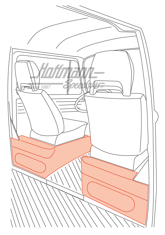 Revestimiento de goma, caja de asiento, posterior                                                   