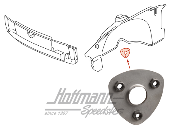 Chapa de refuerzo, estabilizador, delante | 914 501 162 10 | 600-8000