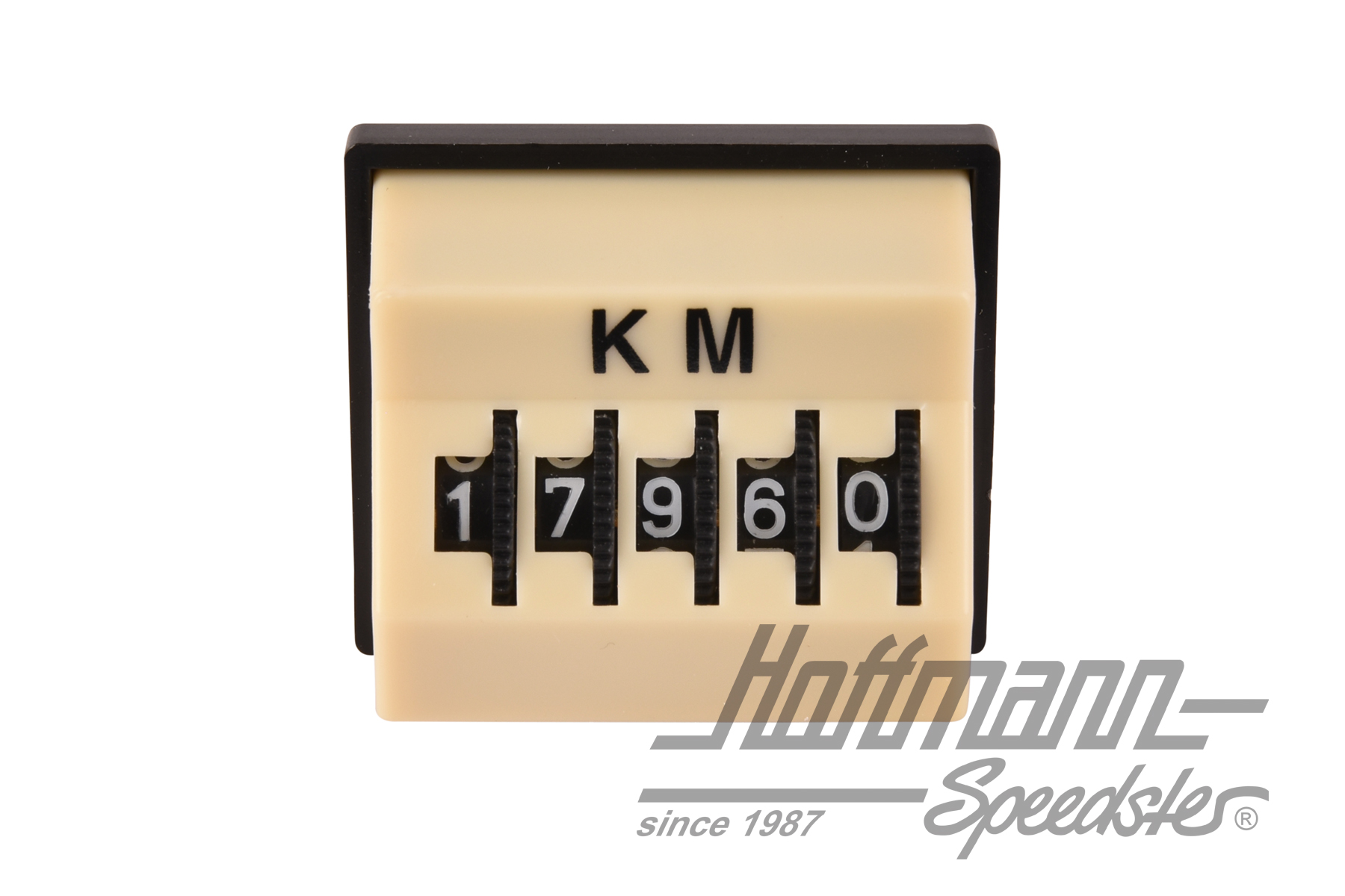 Cuentakilómetros parcial, "KM", color marfil                                                        