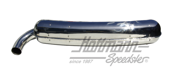 Escape deportivo, acero inoxidable, 1 x 70 mm, 66-73                                                