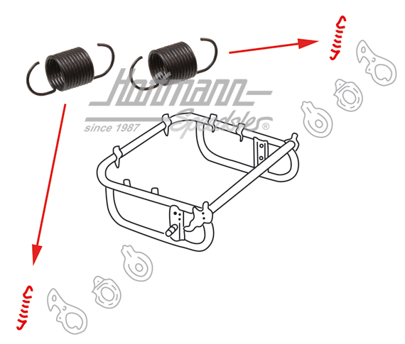 Resorte, bloqueo asiento, 68-70 | 113 881 275 B | 055-7094-22