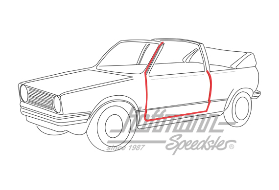 Junta de puerta, Golf 1 Cabrio, 8.83-, izquierda                                                    